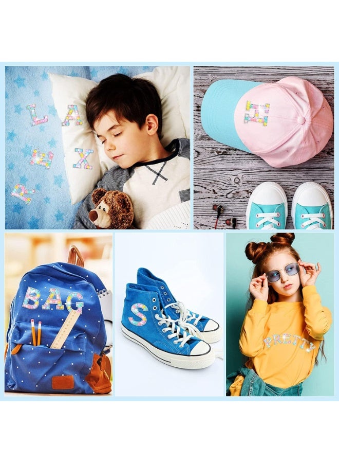 Peachjoy 26Pcs Iron-on Transfers, Letter A Z Pearl Rhinestone English Patches Pearls, Diy Bags, Hats, Clothing And Accessories with Hot Stamping of Letters, Diamond-Encrusted Fabric Stickers - Image 5